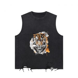 Snow Washed Raw-Hem Tank Top